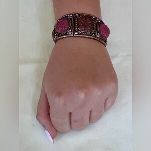 Magical Rose and Copper Jewel Bracelet